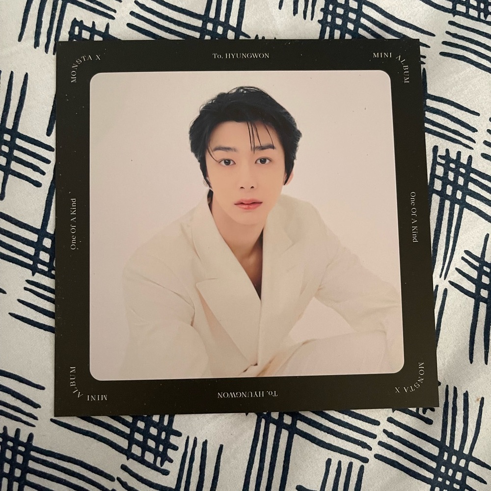 Monsta X- Hyungwon Message Card- One Of A Kind